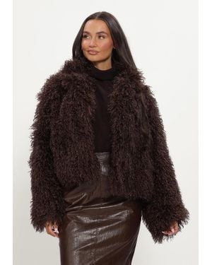 STUDIO AR Damen Jacken Millie Faux Tibet Lamb - Braun