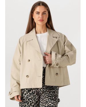 Selected Women Damen Jacken Slfcilo Short Trenchcoat - Natur