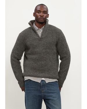 Barbour Herren Pullover & Cardigans New Tyne Half Zip Knitted Jumper - Grau
