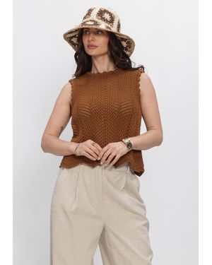 Modström Damen Tops & T-Shirts Carrymd Top - Braun