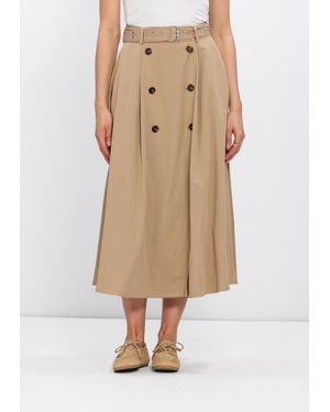Y.A.S Damen Röcke Yastimala Hw Long Trench Skirt - Natur