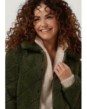 Another Label Teddy-Jacke Danae Coat Damen - Braun