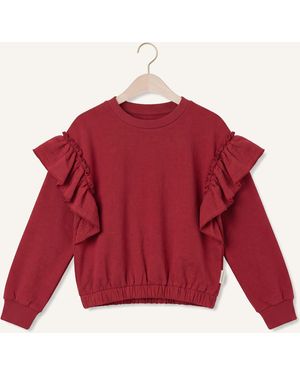 Petit Blush Mädchen Pullover & Cardigans Sweater Ruffles - Rot