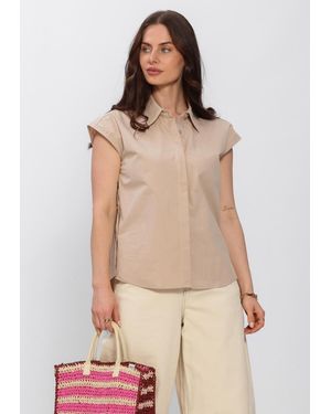 Ydence Damen Blusen Blouse Sabrina - Natur