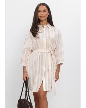 Minus Damen Kleider Mspatricia Short Dress - Natur