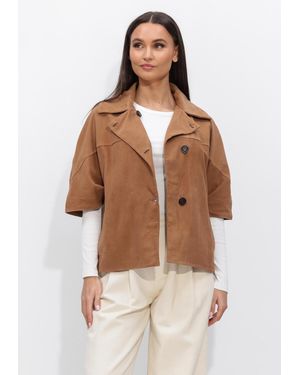 STUDIO AR Damen Jacken Clara Goat Suede - Braun