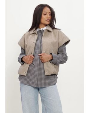 Modström Damen Pullover & Cardigans Cleamd Vest - Natur