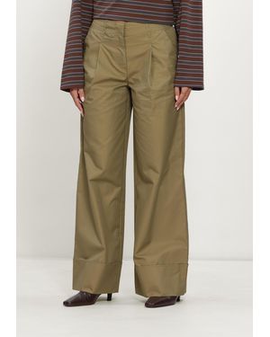 ROUGE EDIT Damen Hosen Roufrancie Rw Wf F/L Trouser/2 - Grün