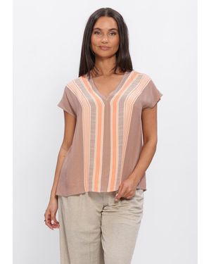 EST'SEVEN Damen Tops & T-Shirts Aylani Top - Mehrfarbig