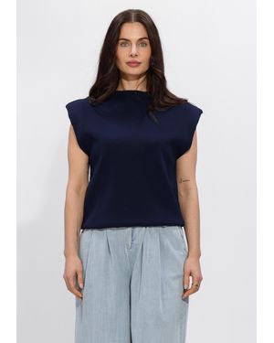 Minus Damen Pullover & Cardigans Msfauna Knit Vest - Blau
