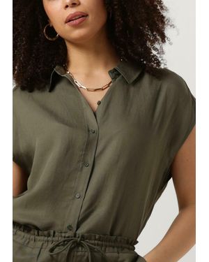 Another Label Bluse Benoite Shirt S/s - Grün