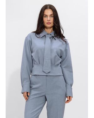 Minus Damen Blusen Msemmely Shirt - Blau