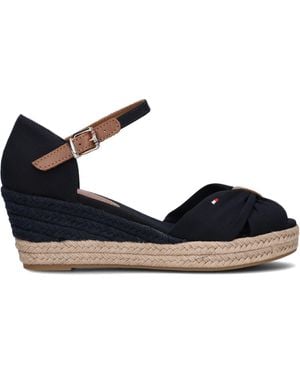 Tommy Hilfiger Espadrilles Basic Open Toe Mid Wedge - Schwarz