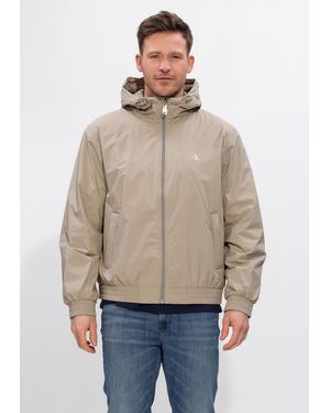 Calvin Klein Herren Jacken Ls Hooded Ripstop Harrington Jkt - Natur