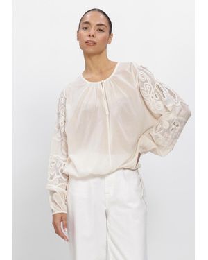 Dante6 Damen Blusen Ulala Embroidered Blouse - Weiß
