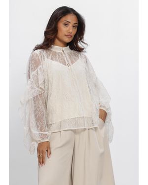 Second Female Damen Blusen Sybell Lace Blouse - Natur