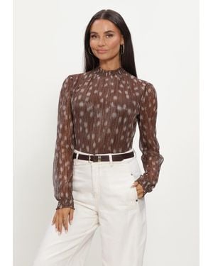 Aaiko Damen Tops & T-Shirts Tory Animal Pes 554 - Braun