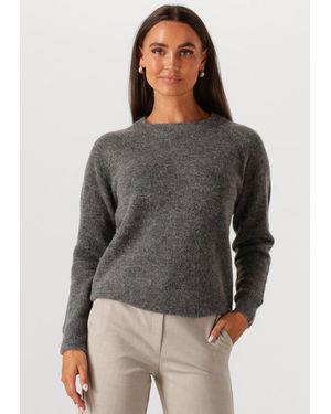 Selected Women Damen Pullover & Cardigans Slflulu Ls Knit O-Neck - Grau