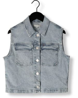 Tommy Hilfiger Gilet Denim Bleached Hemp Vest Slvss Mädchen - Blau