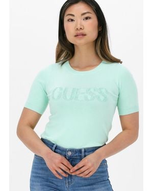 Guess Top Amelie Rn Ss Swtr - Mehrfarbig