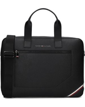 Tommy Hilfiger Laptoptasche Th Central Slim Computer Bag - Schwarz