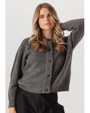 Selected Women Damen Pullover & Cardigans Slflulu Ls Knit Short Cardigan - Grau