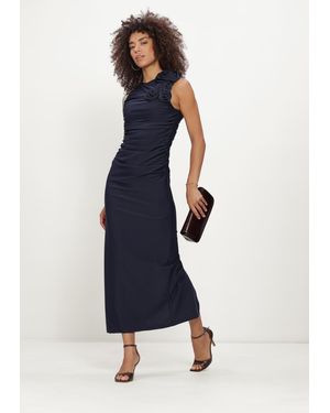 Y.A.S Damen Kleider Yasdona Sl Long Dress - Blau