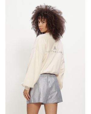 Alix The Label Damen Pullover & Cardigans Ladies Knitted Oversized Sweater - Weiß