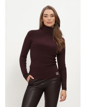STUDIO AR Damen Pullover & Cardigans Ava Viscose Blend Knit - Lila