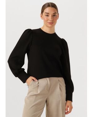 Object Damen Pullover & Cardigans Objandrea Re L/S O-Neck Top - Schwarz