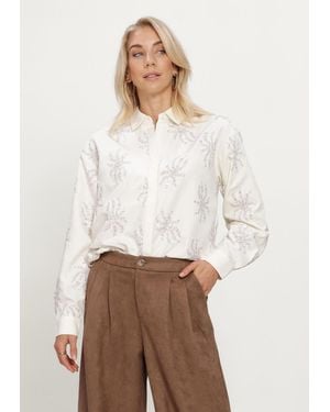 Nukus Damen Blusen Aster Blouse Paillet - Weiß