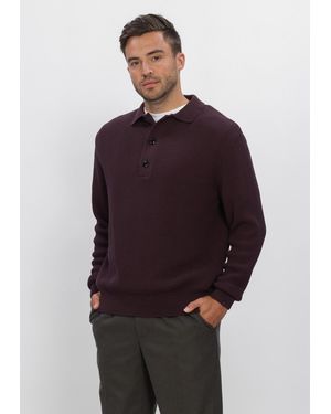 Butcher of Blue Herren Polos & T-Shirts Galway Polo Ls - Rot