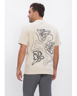 Cast Iron Herren Polos & T-Shirts Short Sleeve R-Neck Regular Fit Single Jersey - Weiß