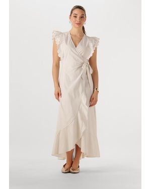 Object Damen Kleider Objhope Papaya S/S Wrap Dress - Natur
