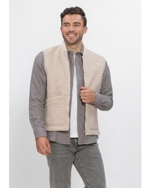 Dstrezzed Herren Jacken Ds_Nils Teddy Vest - Natur