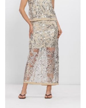 ROUGE EDIT Damen Röcke Rouleona Hw Ankle Skirt - Natur