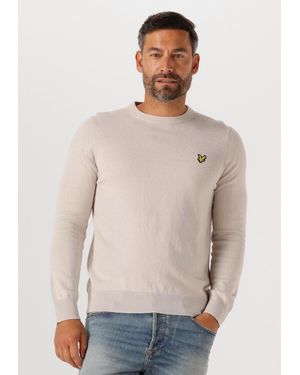Lyle & Scott Herren Pullover & Cardigans Cotton Merino Crew Neck Jumper - Natur