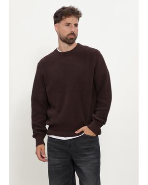 Les Deux Herren Pullover & Cardigans Rib Crewneck Knit - Mehrfarbig