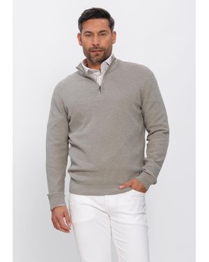 Profuomo Herren Pullover & Cardigans Structure - Grau