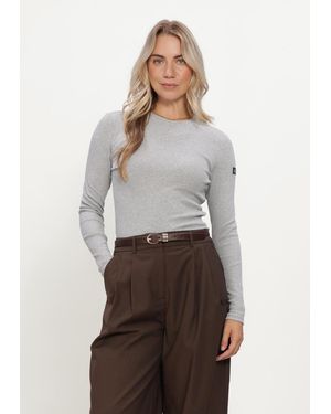 Alix The Label Damen Tops & T-Shirts Ladies Knitted Rib Longsleeve T-Shirt - Mehrfarbig