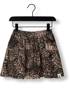 Alix Mini Minirock Woven Animal Feather Skirt Mädchen - Schwarz