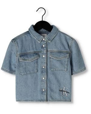 Calvin Klein Bluse Utility Ss Denim Shirt Mädchen - Blau