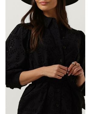 Scotch & Soda Minikleid Puff Sleeve Cotton Midi Dress - Schwarz