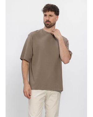 Profuomo Herren Polos & T-Shirts Heavy Cotton - Braun