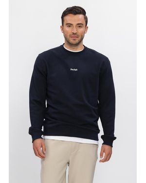 Pure Path Herren Pullover & Cardigans Trio Of Flowers Crewneck - Blau