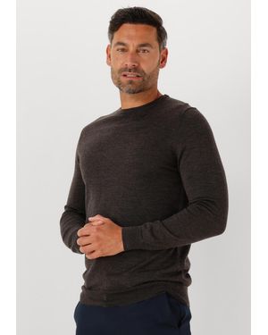 Profuomo Herren Pullover & Cardigans Pullover Crew Neck Merino - Schwarz