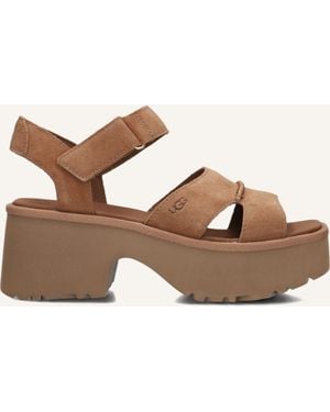 UGG Damen Sandalen W New Heights Ankle Strap - Schwarz