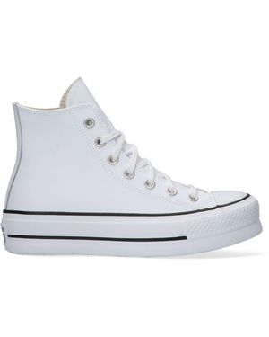Converse Chuck Taylor All Star Platform Leather - Weiß