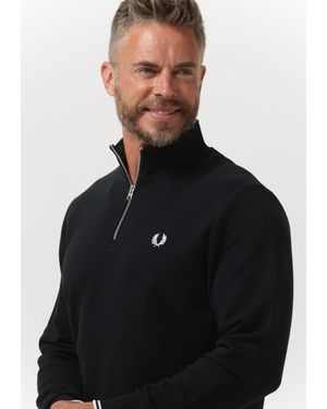 Fred Perry Sweatshirt Half Zip Sweatshirt Herren - Schwarz