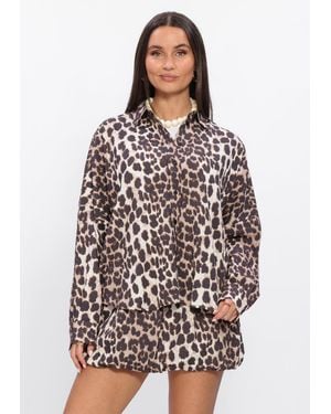 Alix The Label Damen Blusen Ladies Woven Animal Blouse - Mehrfarbig